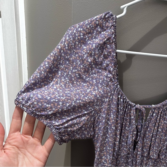 Forever 21 Purple Floral Mini Dress-Lg - Picture 4 of 6
